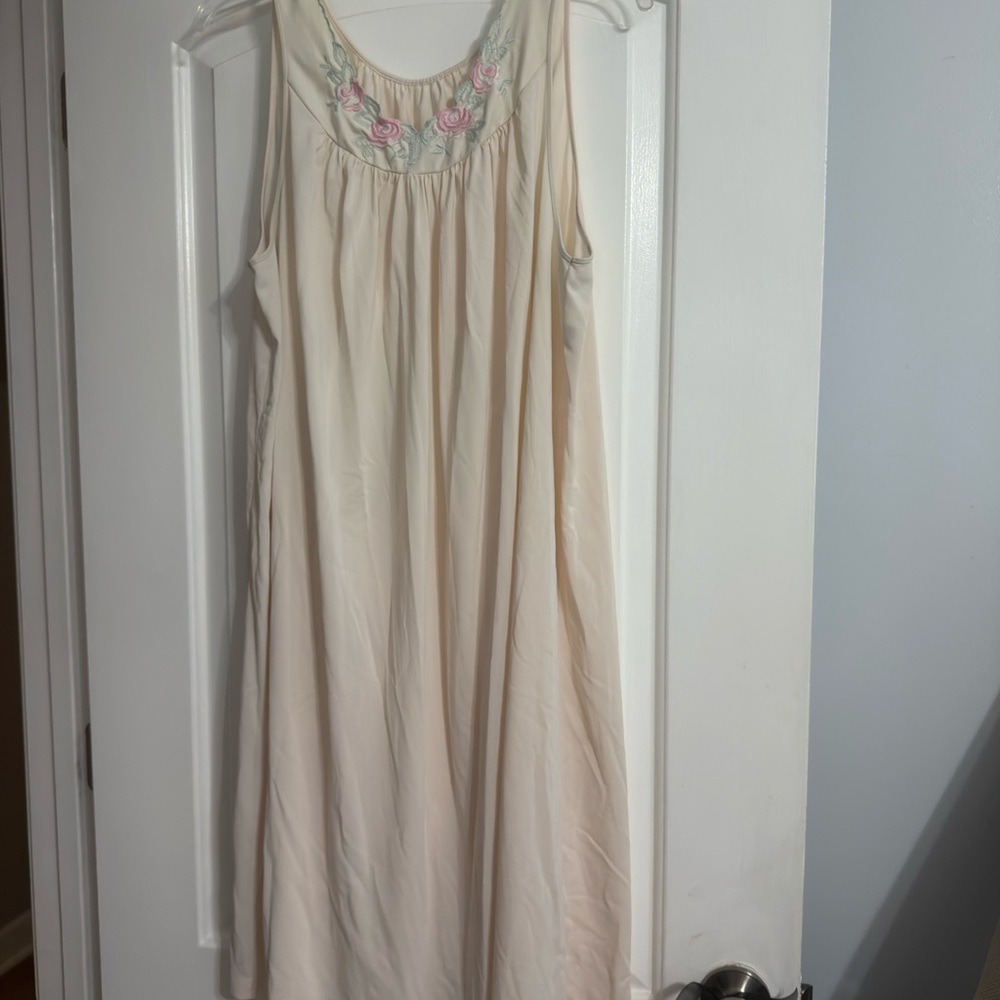 Vintage SHADOWLINE Nightgown Pink Large